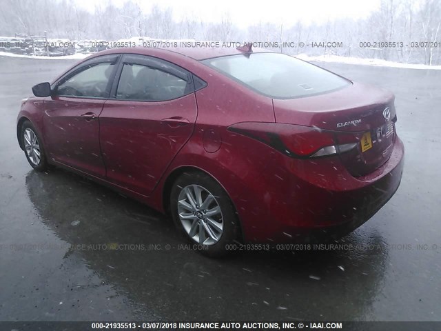 KMHDH4AEXFU446729 - 2015 HYUNDAI ELANTRA SE/SPORT/LIMITED RED photo 3