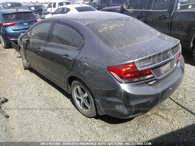 19XFB2F71FE011996 - 2015 HONDA CIVIC SE GRAY photo 3