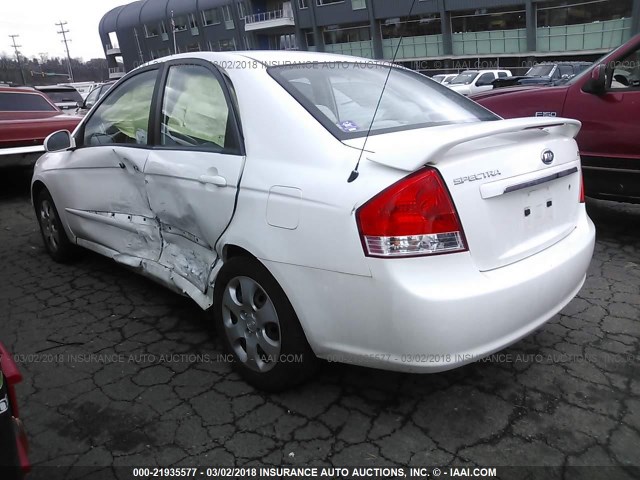 KNAFE121585535697 - 2008 KIA SPECTRA EX/LX/SX WHITE photo 3