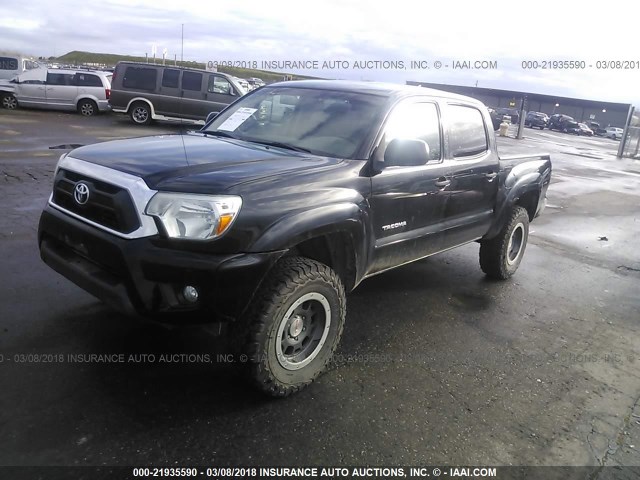 5TFLU4EN9CX044622 - 2012 TOYOTA TACOMA DOUBLE CAB BLACK photo 2