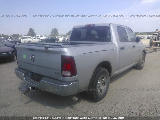 1C6RD6KP7CS274840 - 2012 DODGE RAM 1500 ST SILVER photo 4