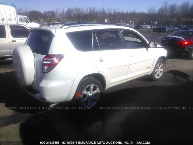 2T3BK31V59W009350 - 2009 TOYOTA RAV4 LIMITED WHITE photo 4