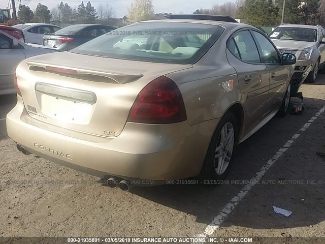 2G2WR544651305089 - 2005 PONTIAC GRAND PRIX GTP GOLD photo 4