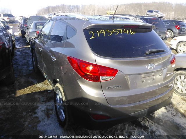 KM8JUCACXBU297403 - 2011 HYUNDAI TUCSON GLS/LIMITED BROWN photo 3