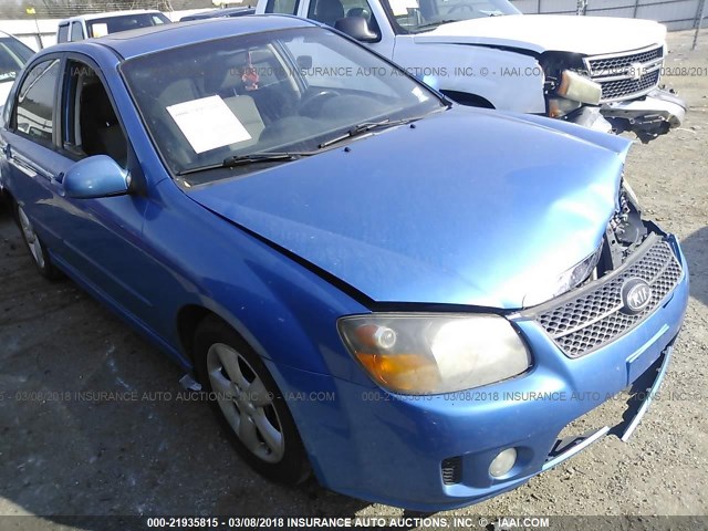 KNAFE121685010969 - 2008 KIA SPECTRA EX/LX/SX BLUE photo 1