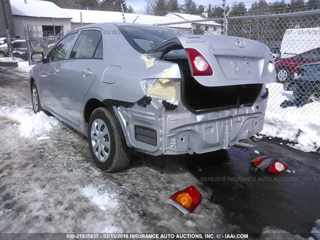 2T1BU40E59C142380 - 2009 TOYOTA COROLLA S/LE/XLE SILVER photo 3