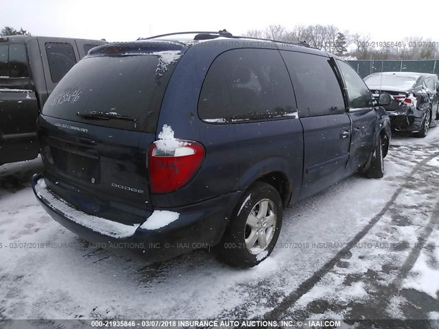 2D4GP44L46R687331 - 2006 DODGE GRAND CARAVAN SXT BLUE photo 4