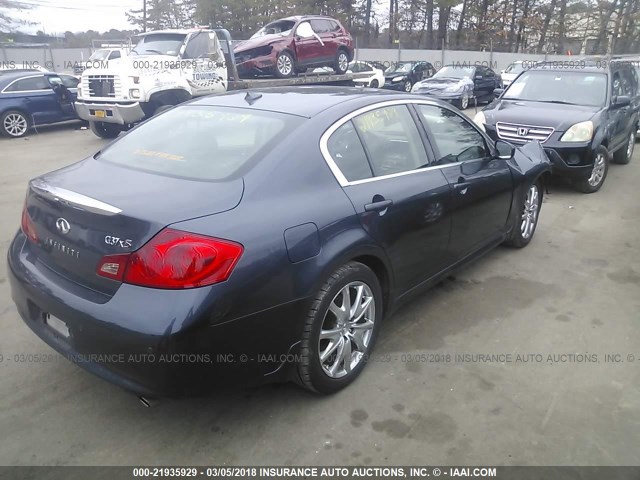 JN1CV6AR1AM250231 - 2010 INFINITI G37 Dark Blue photo 4