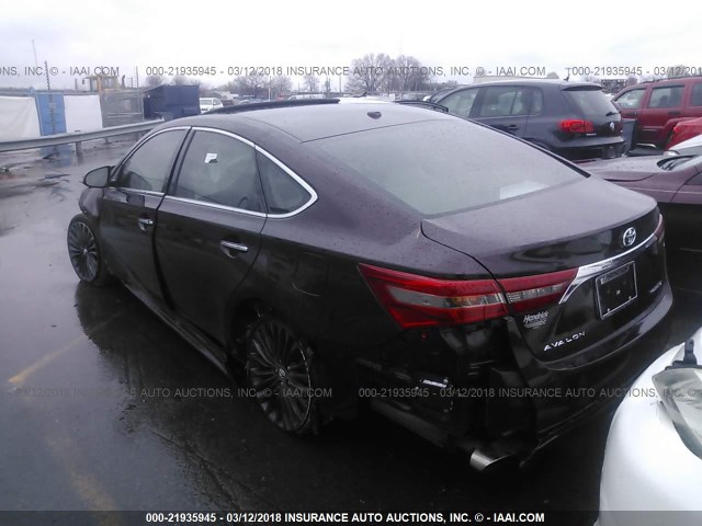 4T1BK1EB1GU214660 - 2016 TOYOTA AVALON XLE PLUS/PREMIUM/TOUR/LTD PURPLE photo 3