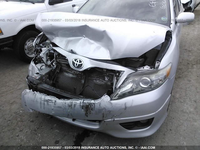 4T1BF3EK0AU097077 - 2010 TOYOTA CAMRY SE/LE/XLE SILVER photo 6