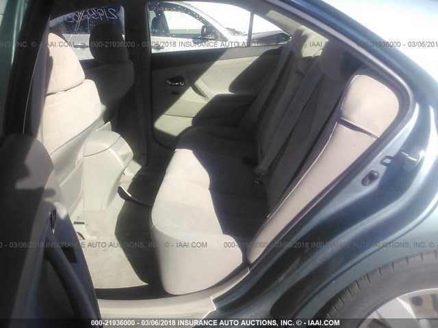 4T1BE46K89U875015 - 2009 TOYOTA CAMRY SE/LE/XLE GREEN photo 8