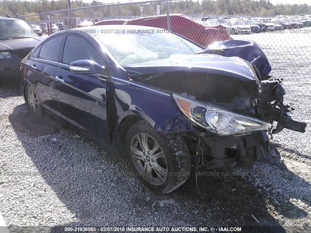 5NPEC4AC4BH018486 - 2011 HYUNDAI SONATA SE/LIMITED BLUE photo 1