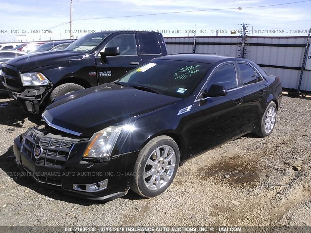 1G6DF577190156614 - 2009 CADILLAC CTS BLACK photo 2