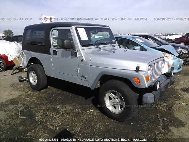 1J4FA49S94P766416 - 2004 JEEP WRANGLER / TJ SPORT SILVER photo 1