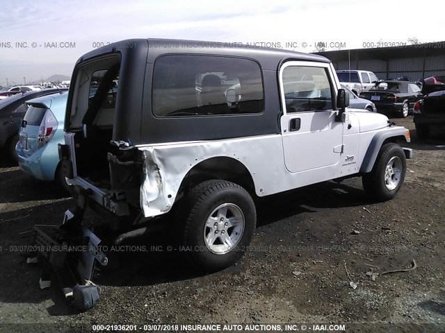 1J4FA49S94P766416 - 2004 JEEP WRANGLER / TJ SPORT SILVER photo 4