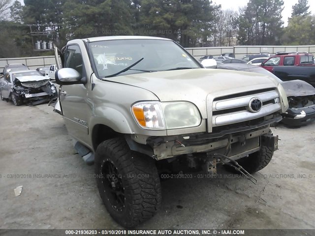 5TBDT44196S514186 - 2006 TOYOTA TUNDRA DOUBLE CAB SR5 GOLD photo 1