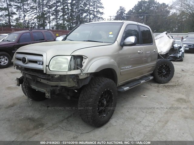 5TBDT44196S514186 - 2006 TOYOTA TUNDRA DOUBLE CAB SR5 GOLD photo 2