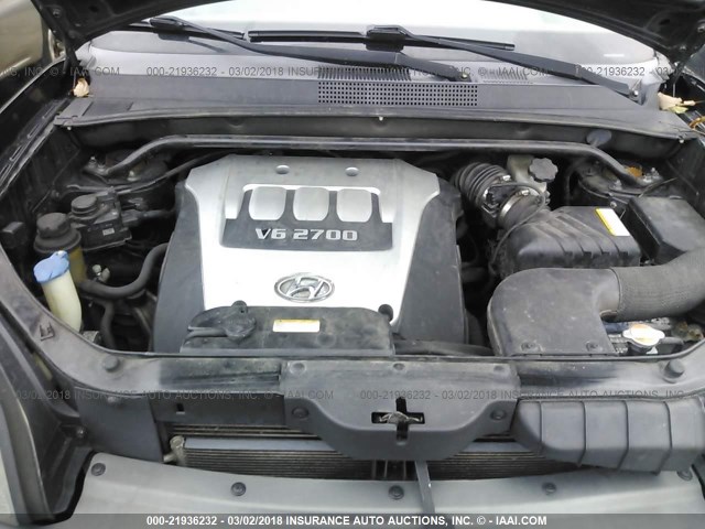 KM8JN12DX6U290661 - 2006 HYUNDAI TUCSON GLS/LIMITED შავი ფოტო 10