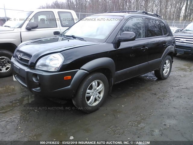 KM8JN12DX6U290661 - 2006 HYUNDAI TUCSON GLS/LIMITED შავი ფოტო 2