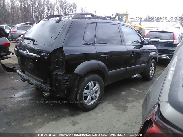 KM8JN12DX6U290661 - 2006 HYUNDAI TUCSON GLS/LIMITED შავი ფოტო 4