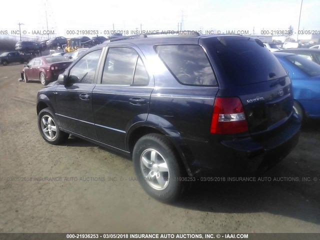 KNDJC735X95895606 - 2009 KIA SORENTO LX/EX BLUE photo 3