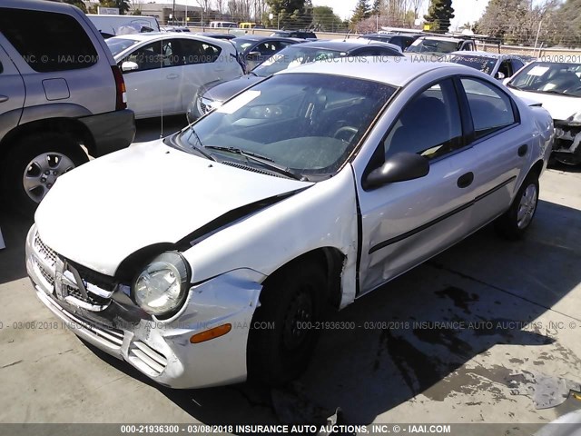 1B3ES26C05D100985 - 2005 DODGE NEON SE SILVER photo 2