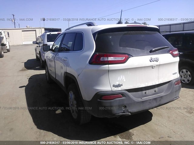 1C4PJLCB7HD219052 - 2017 JEEP CHEROKEE LATITUDE WHITE photo 3