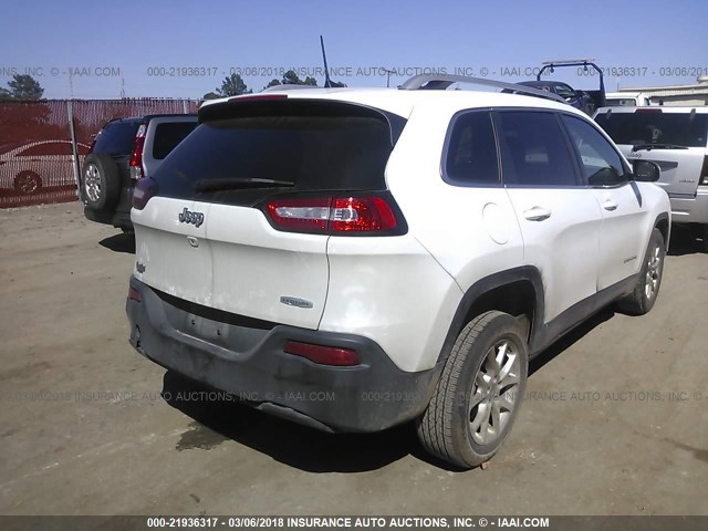 1C4PJLCB7HD219052 - 2017 JEEP CHEROKEE LATITUDE WHITE photo 4