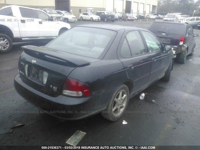 3N1BB51D01L109261 - 2001 NISSAN SENTRA SE BLACK photo 4