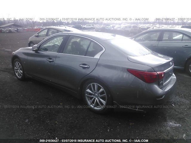 JN1BV7AR9FM418996 - 2015 INFINITI Q50 PREMIUM/SPORT GRAY photo 3