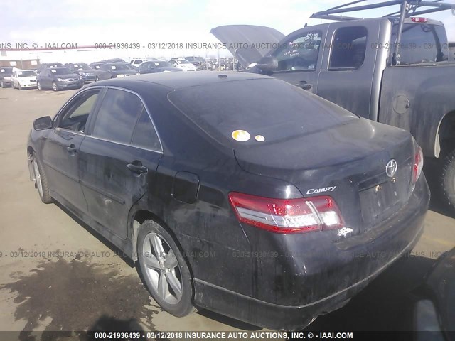 4T1BF3EK2AU089174 - 2010 TOYOTA CAMRY SE/LE/XLE BLACK photo 3