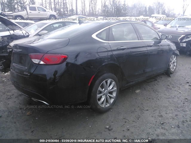 1C3CCCCG5FN524615 - 2015 CHRYSLER 200 C BLACK photo 4