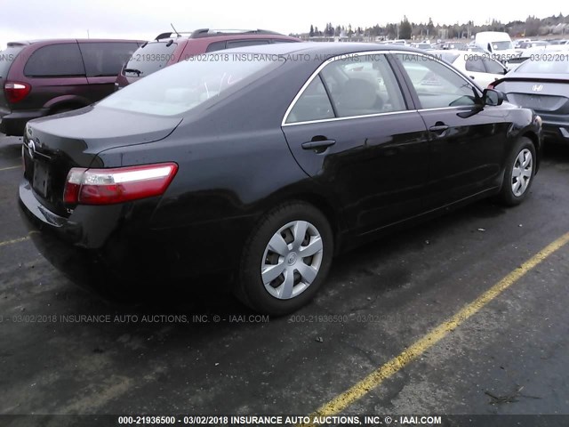 4T1BE46K07U121944 - 2007 TOYOTA CAMRY NEW GENERAT CE/LE/XLE/SE BLACK photo 4