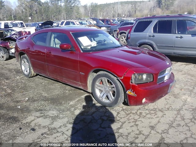 2B3KA53H86H191693 - 2006 DODGE CHARGER R/T RED photo 1