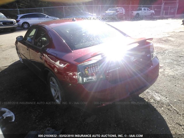 2B3KA53H86H191693 - 2006 DODGE CHARGER R/T RED photo 3