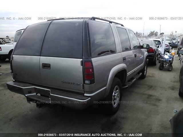 1GNEK13R6YR166909 - 2000 CHEVROLET TAHOE K1500 Pewter photo 4