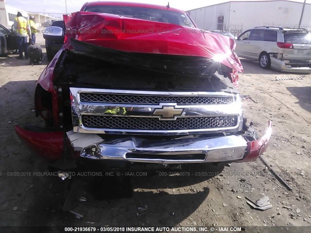 3GCPCSE05BG232408 - 2011 CHEVROLET SILVERADO C1500 LT RED photo 6