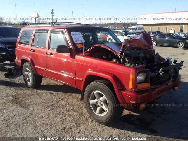 1J4FF68S0XL668434 - 1999 JEEP CHEROKEE SPORT/CLASSIC RED photo 1