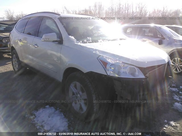 1GNKVJED9CJ200473 - 2012 CHEVROLET TRAVERSE LT CREAM photo 1