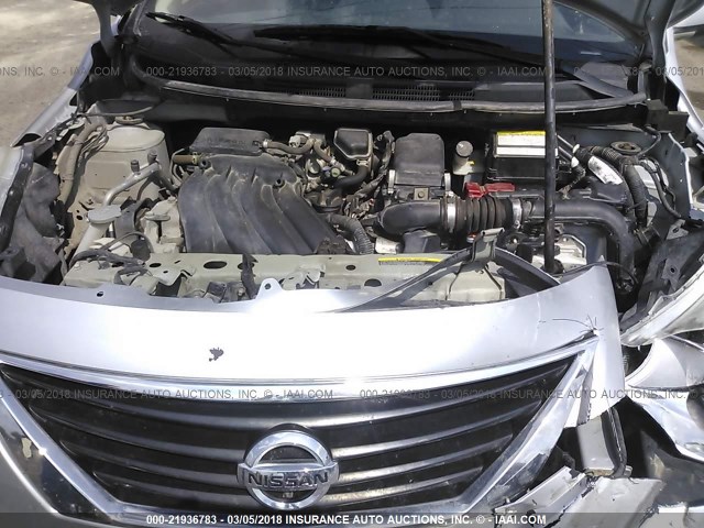 3N1CN7AP0EL866832 - 2014 NISSAN VERSA S/S PLUS/SV/SL SILVER photo 10