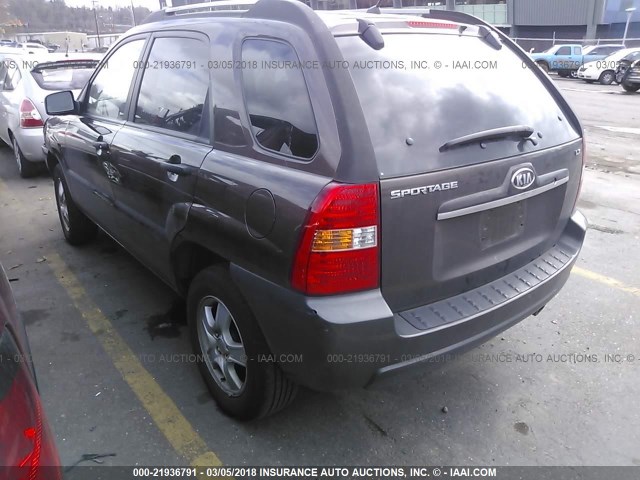 KNDJF724077391485 - 2007 KIA SPORTAGE LX BROWN photo 3