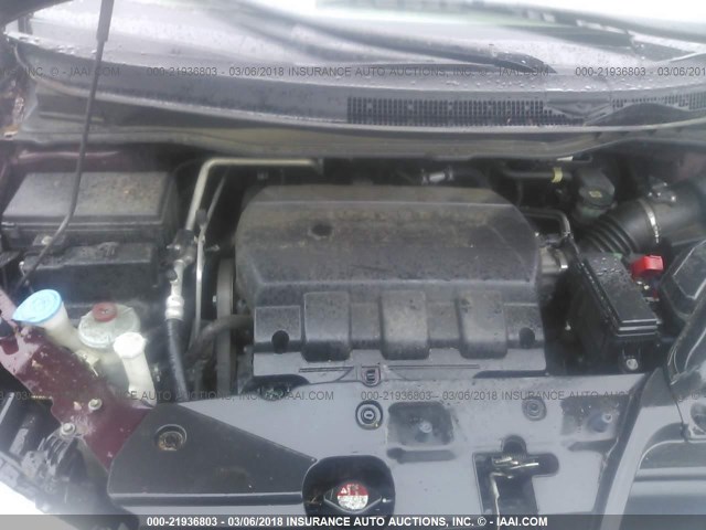 5FNRL5H67CB135891 - 2012 HONDA ODYSSEY EXL ნაცრისფერი ფოტო 10