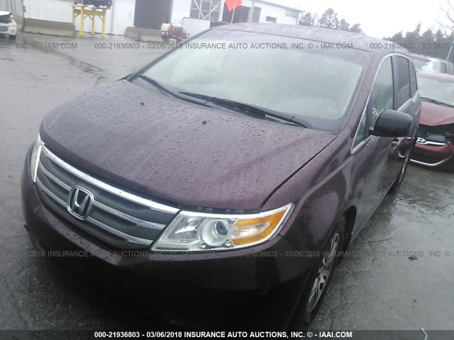 5FNRL5H67CB135891 - 2012 HONDA ODYSSEY EXL ნაცრისფერი ფოტო 2