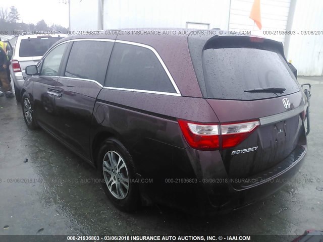 5FNRL5H67CB135891 - 2012 HONDA ODYSSEY EXL ნაცრისფერი ფოტო 3