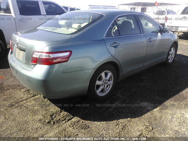 JTNBE46K273087169 - 2007 TOYOTA CAMRY NEW GENERAT CE/LE/XLE/SE GREEN photo 4