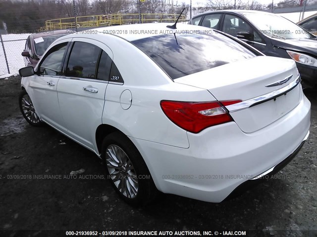 1C3BC2FG4BN582520 - 2011 CHRYSLER 200 LIMITED WHITE photo 3