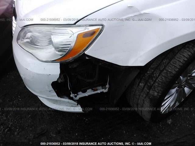 1C3BC2FG4BN582520 - 2011 CHRYSLER 200 LIMITED WHITE photo 6