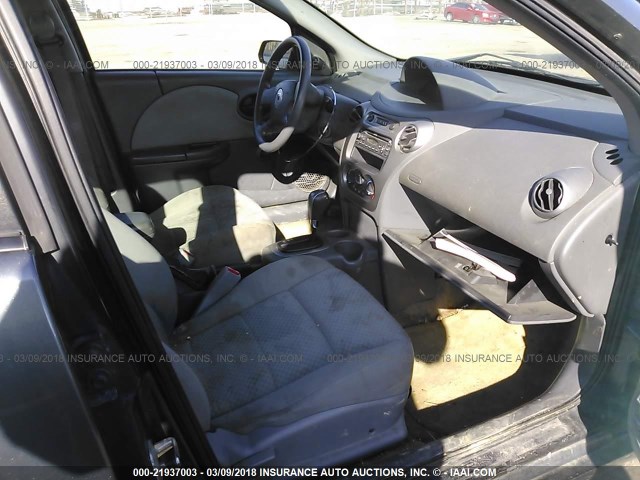 1G8AJ52F35Z156255 - 2005 SATURN ION LEVEL 2 GRAY photo 5