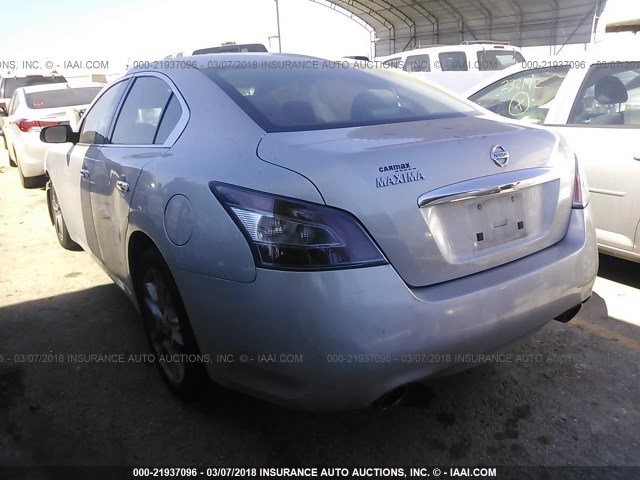 1N4AA5AP3DC838396 - 2013 NISSAN MAXIMA S/SV SILVER photo 3