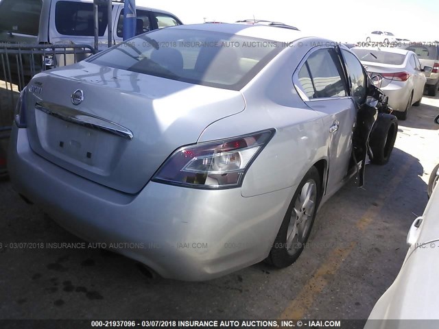 1N4AA5AP3DC838396 - 2013 NISSAN MAXIMA S/SV SILVER photo 4